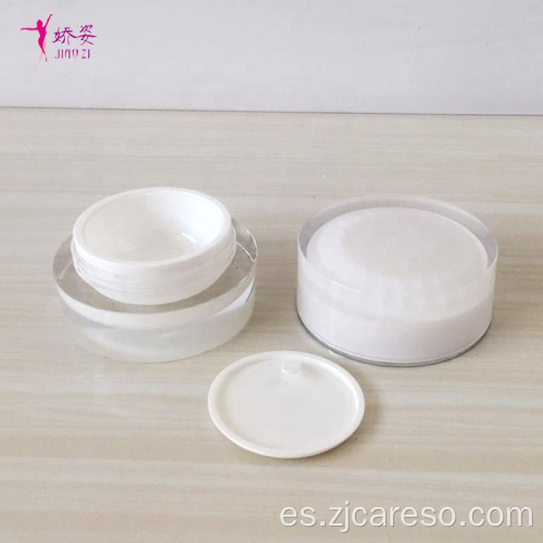 Tarro Crema facial cosmética Tarro con tapa de diamante